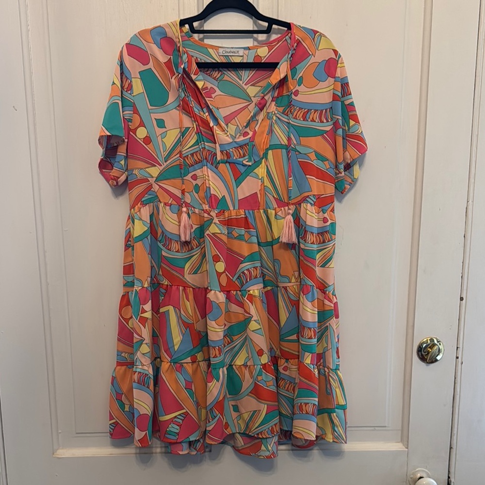 Colorful Geometric Mini Dress